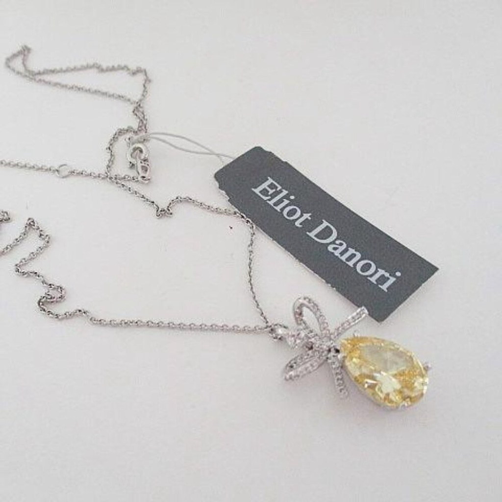 Eliot Danori Pendant Necklace Cubic Zirconia Bow 16 2 53$
